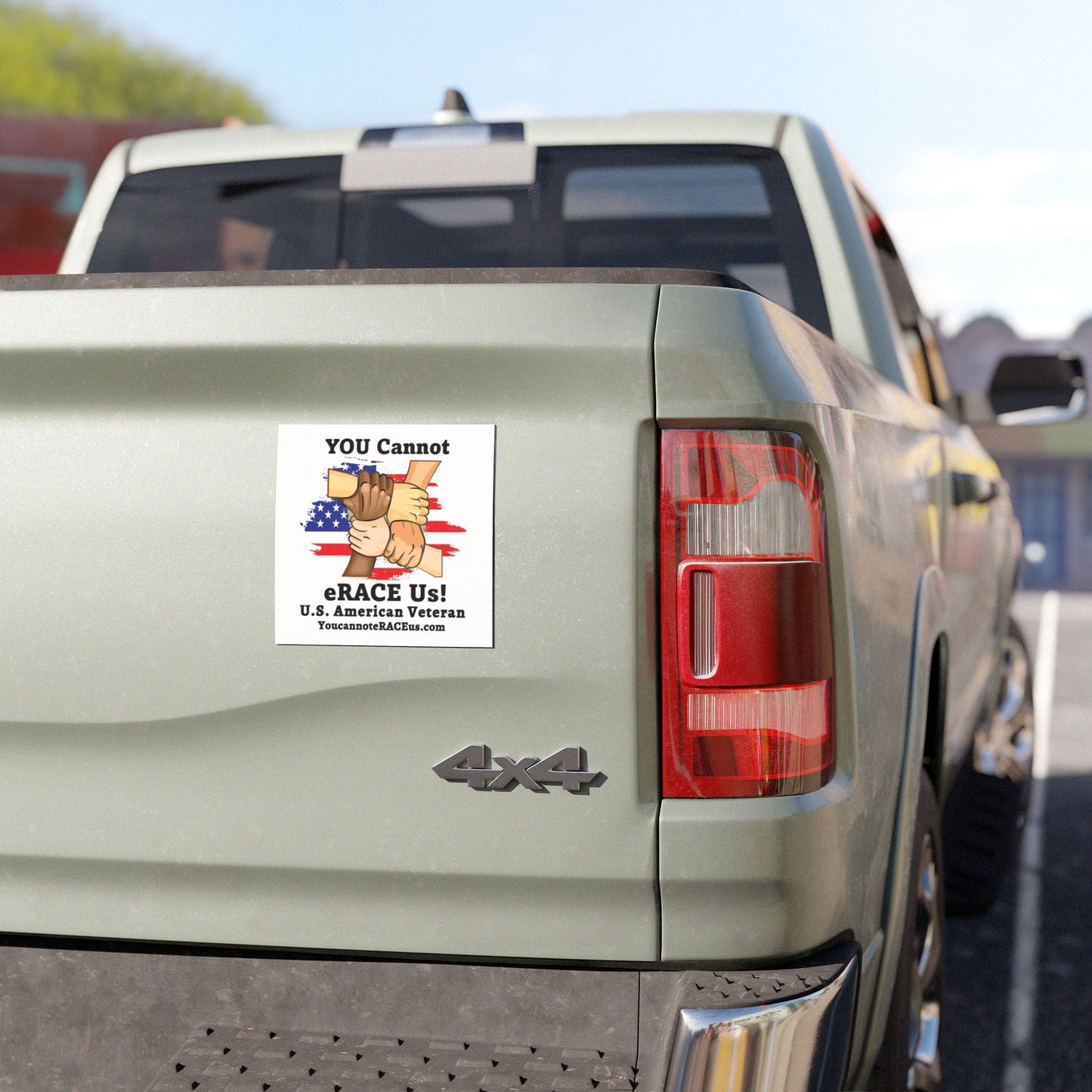 YOU Cannot eRACE Us! Veteran Tribute Car Magnet Printify Home Decor You Cannot eRACE Us