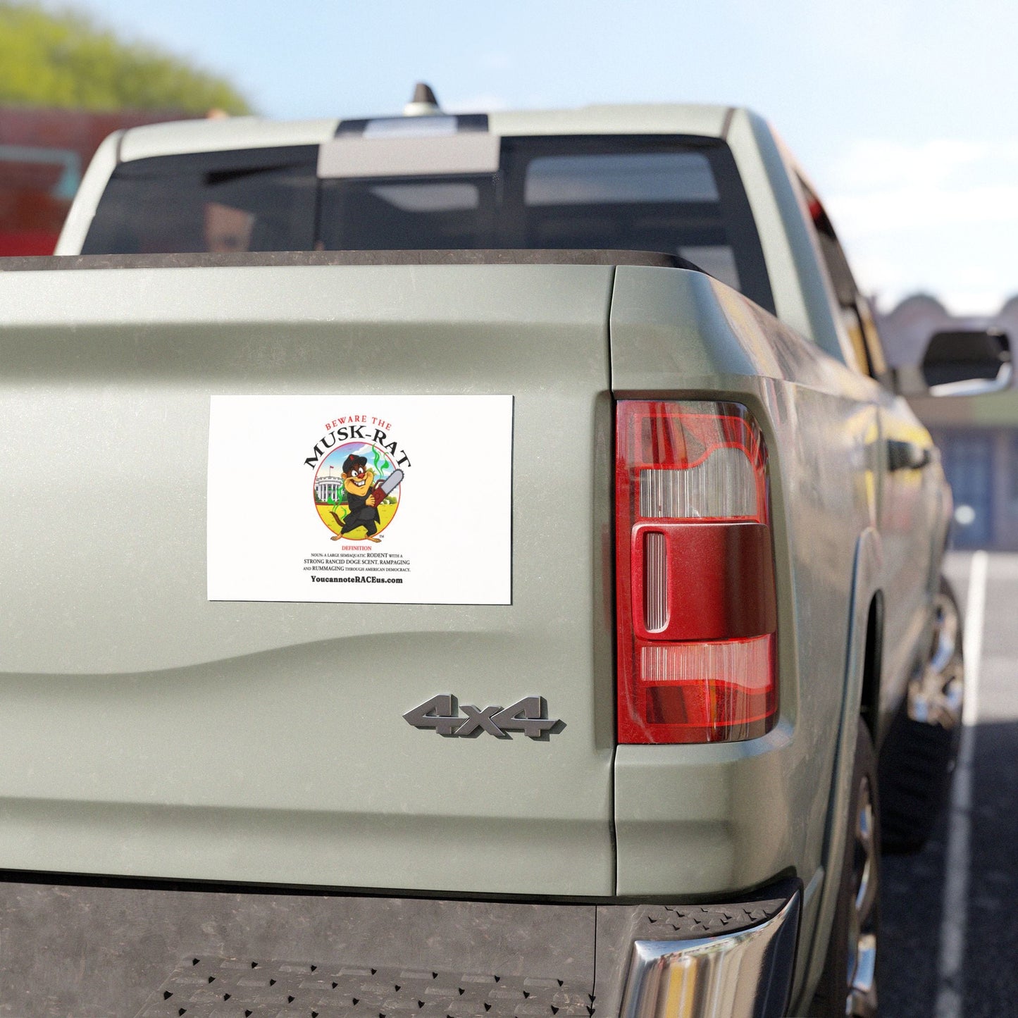 Beware the Musk-Rat - Car Magnet Printify Home Decor You Cannot eRACE Us