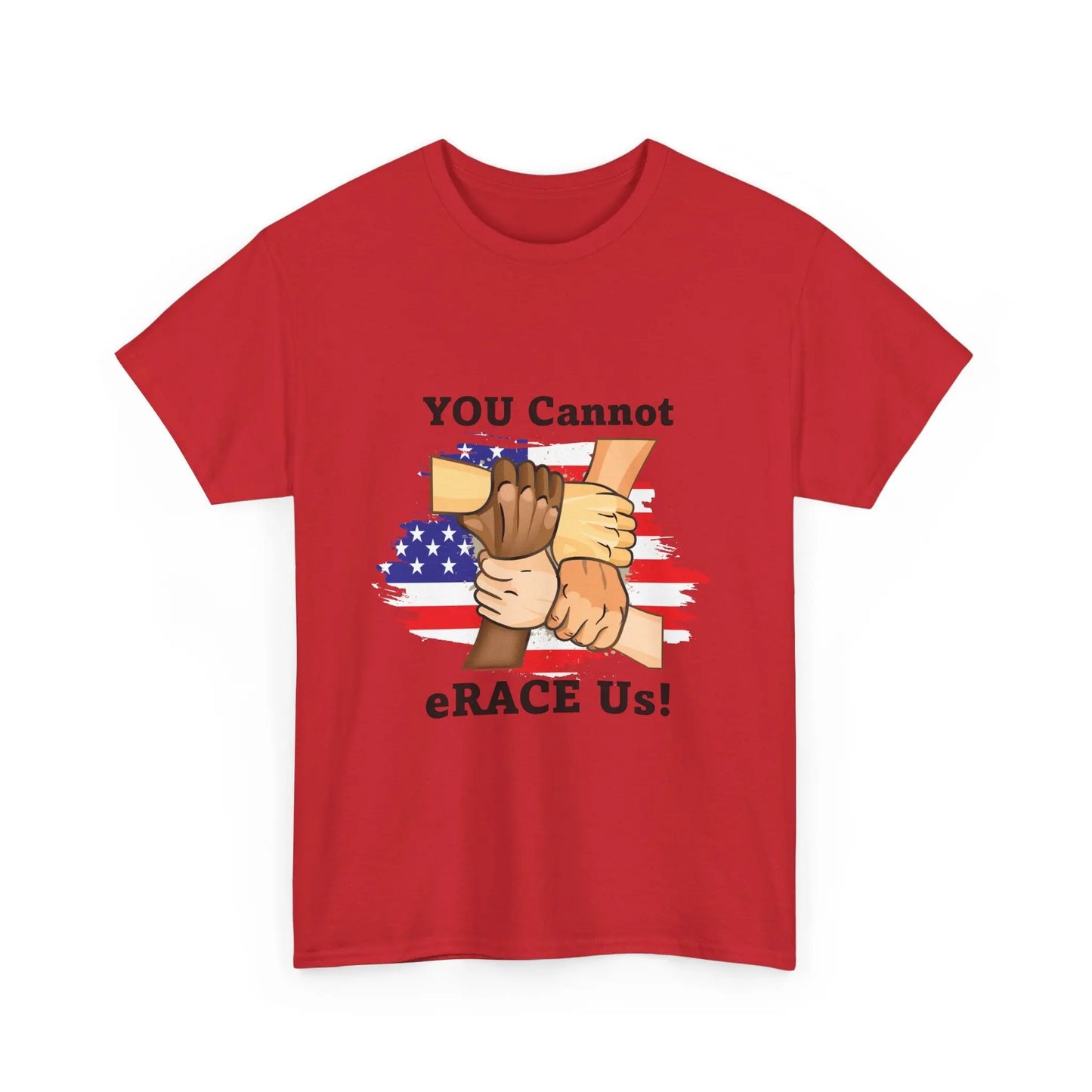 American Flag You Cannot eRACE Us Tee Printify T-Shirt You Cannot eRACE Us