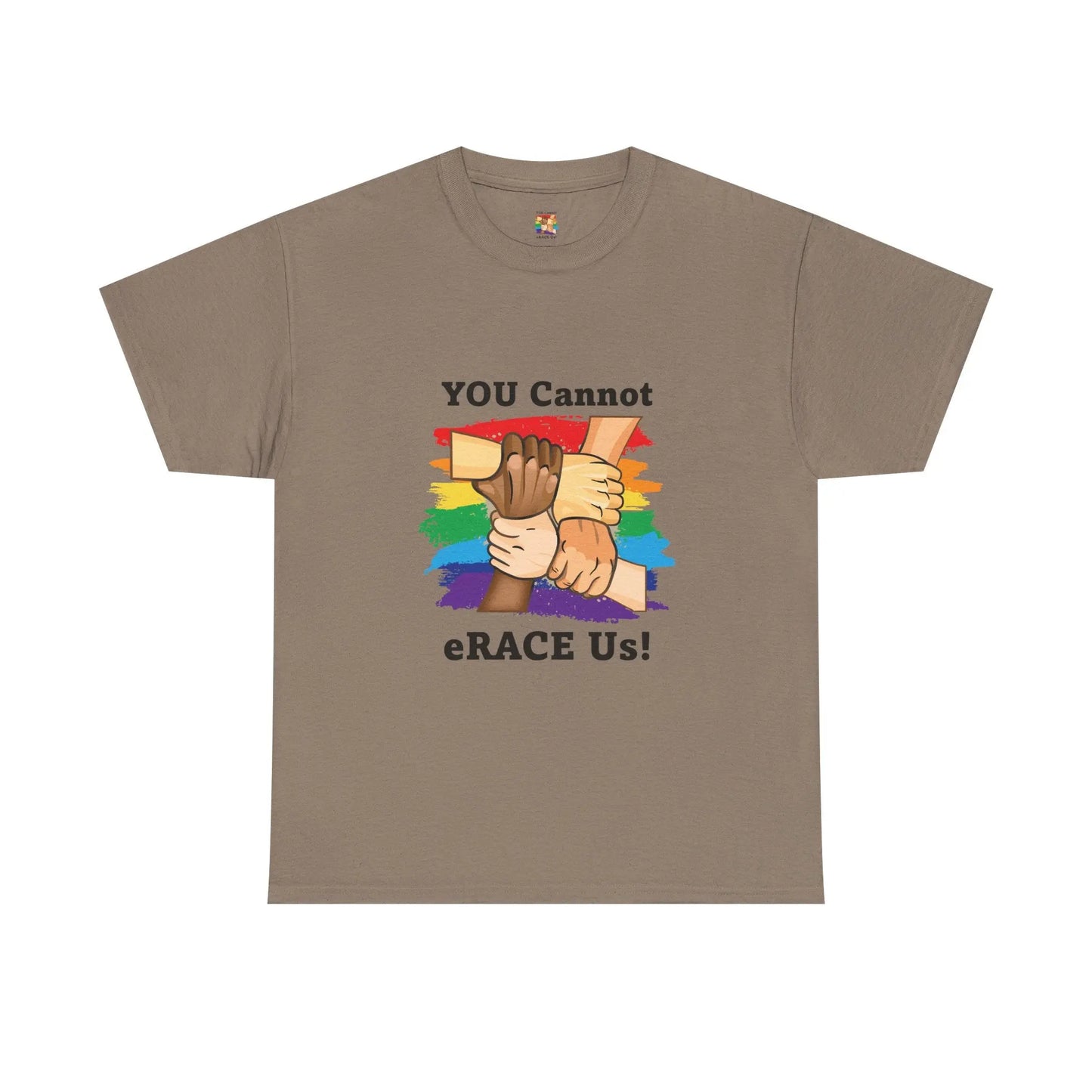 LGBTQIA+ You Cannot eRACE Us Tee Printify T-Shirt You Cannot eRACE Us