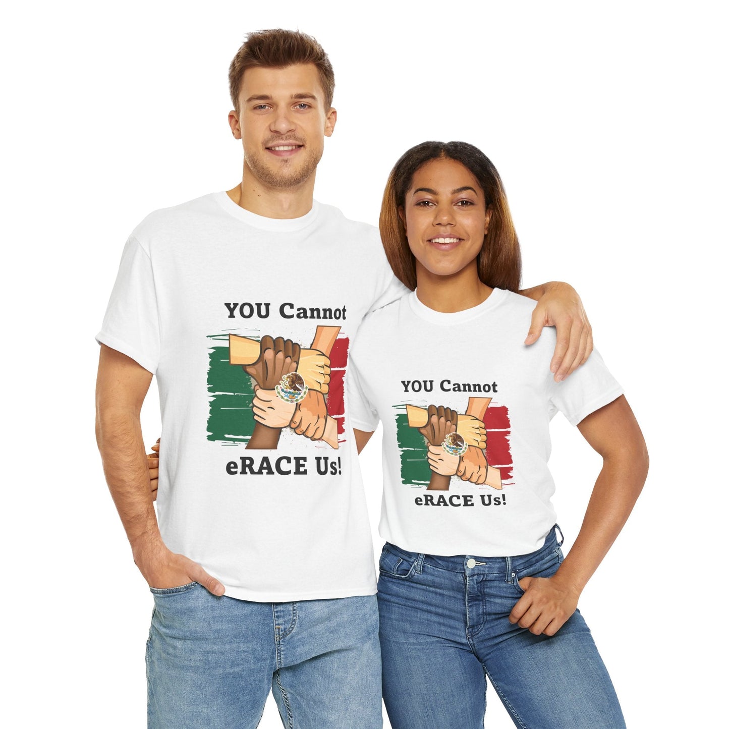 Hispanic You Cannot eRACE Us Tee Printify T-Shirt You Cannot eRACE Us