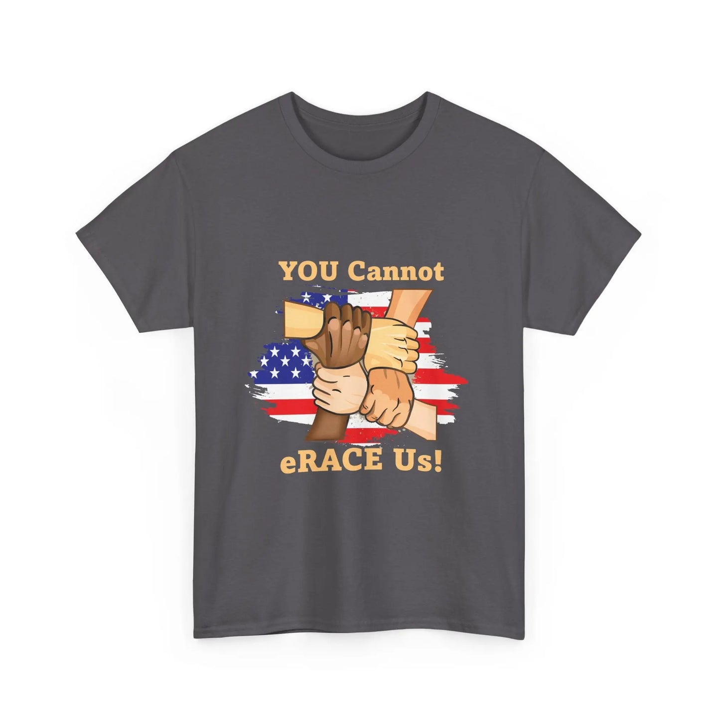 American Flag You Cannot eRACE Us Tee Printify T-Shirt You Cannot eRACE Us