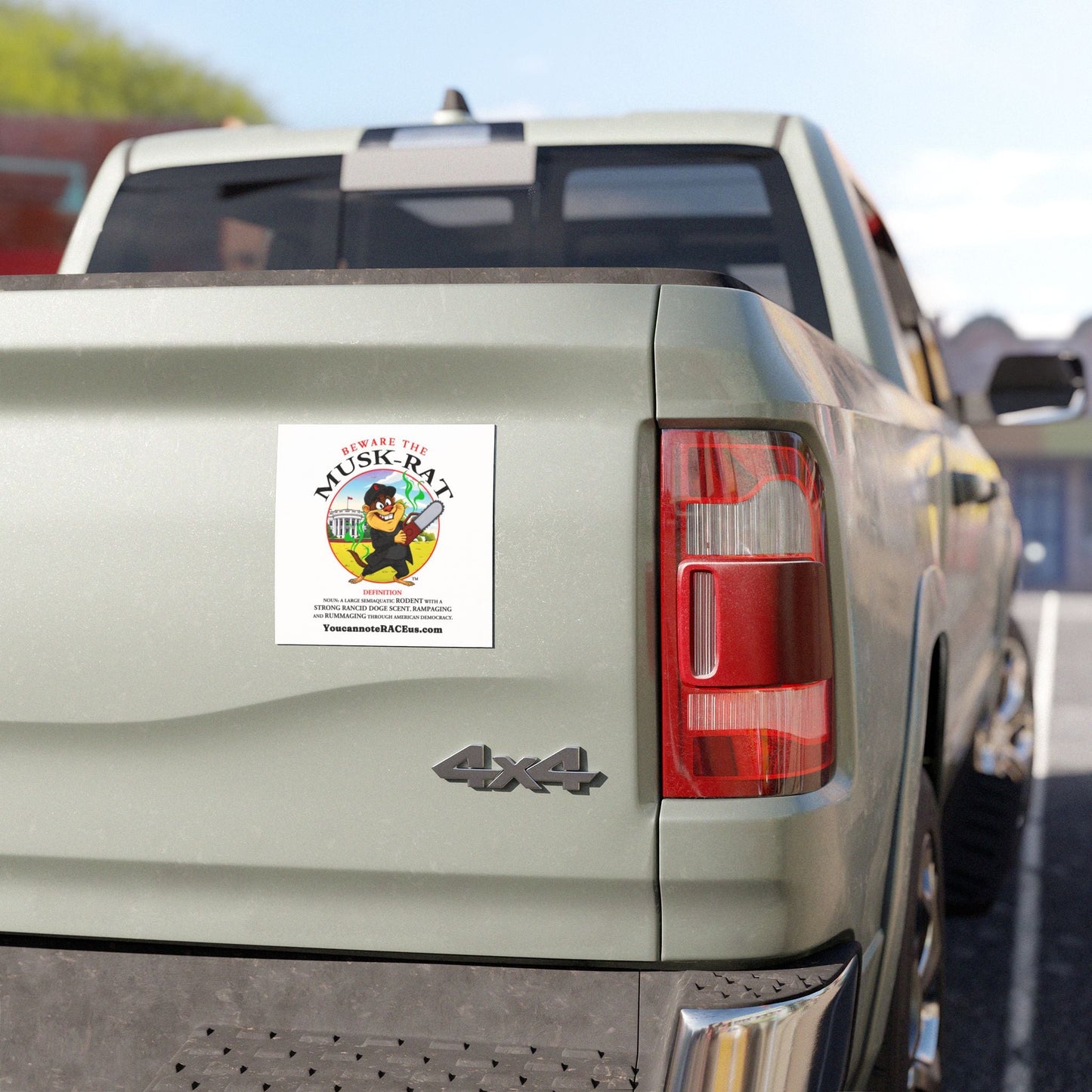 Beware the Musk-Rat - Car Magnet Printify Home Decor You Cannot eRACE Us
