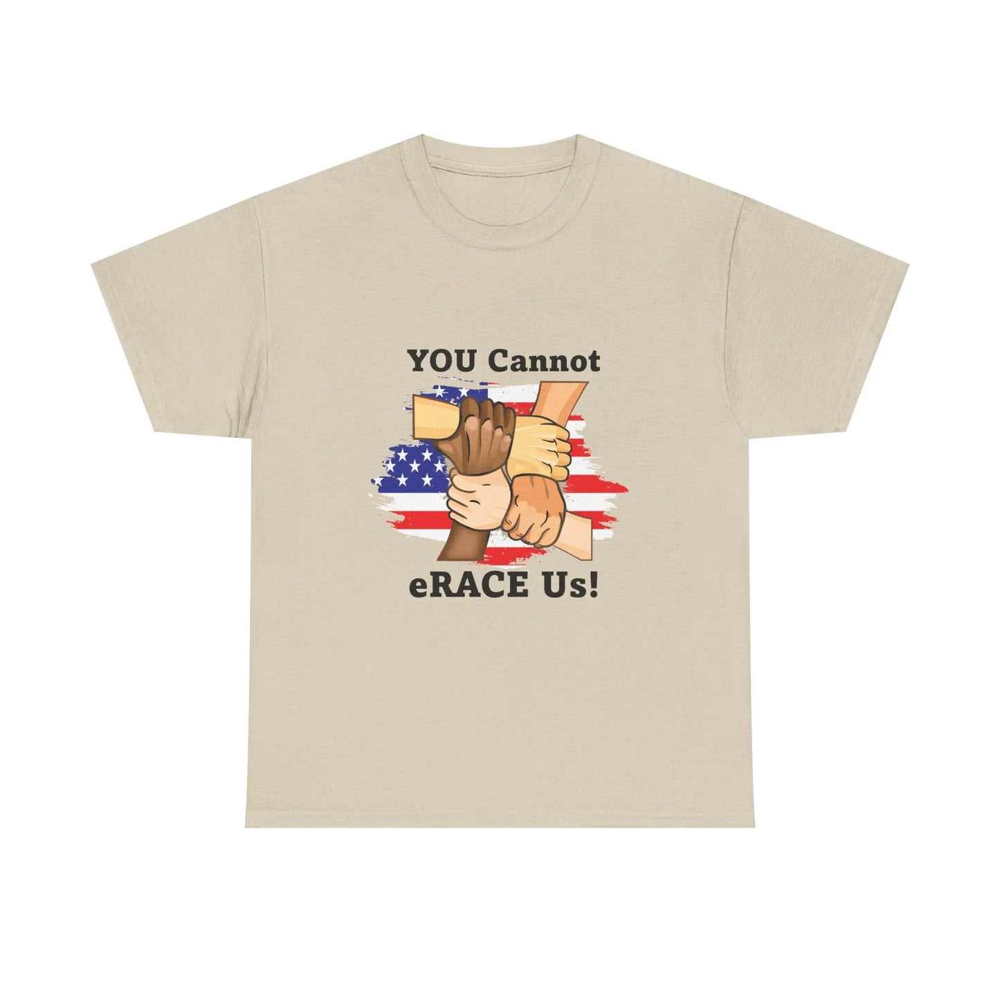 American Flag You Cannot eRACE Us Tee Printify T-Shirt You Cannot eRACE Us