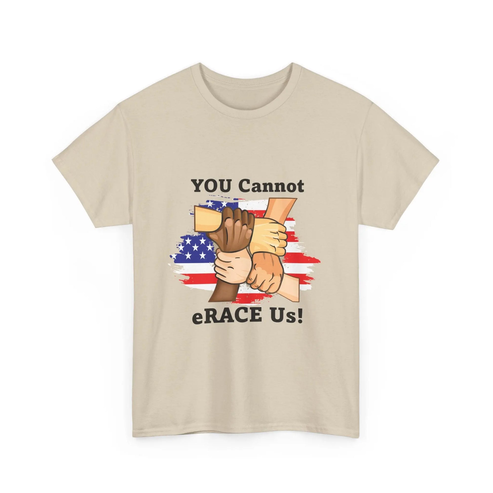 American Flag You Cannot eRACE Us Tee Printify  T-Shirt You Cannot eRACE Us