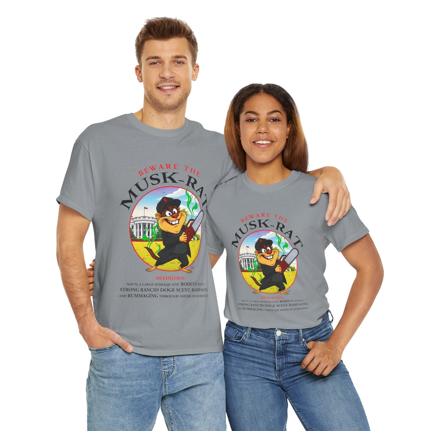 Beware the Musk-Rat Tee Printify  T-Shirt You Cannot eRACE Us