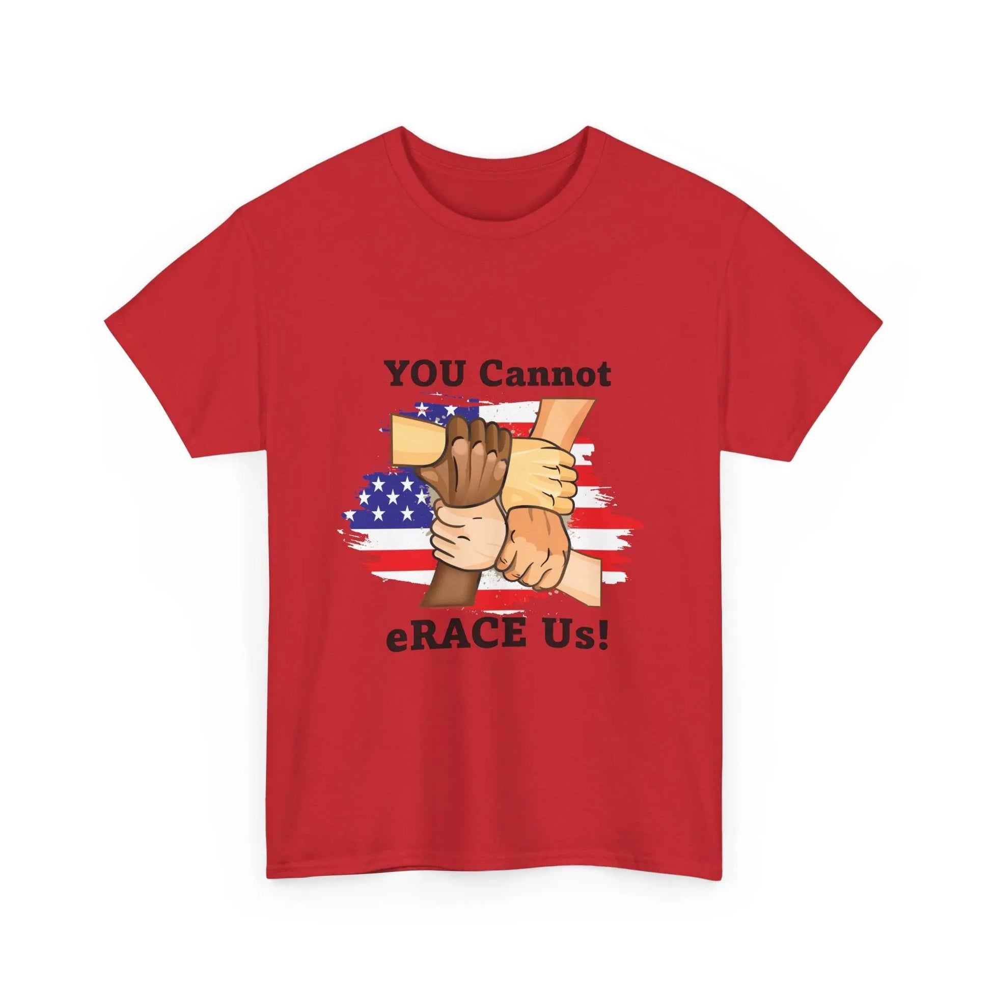 American Flag You Cannot eRACE Us Tee Printify  T-Shirt You Cannot eRACE Us