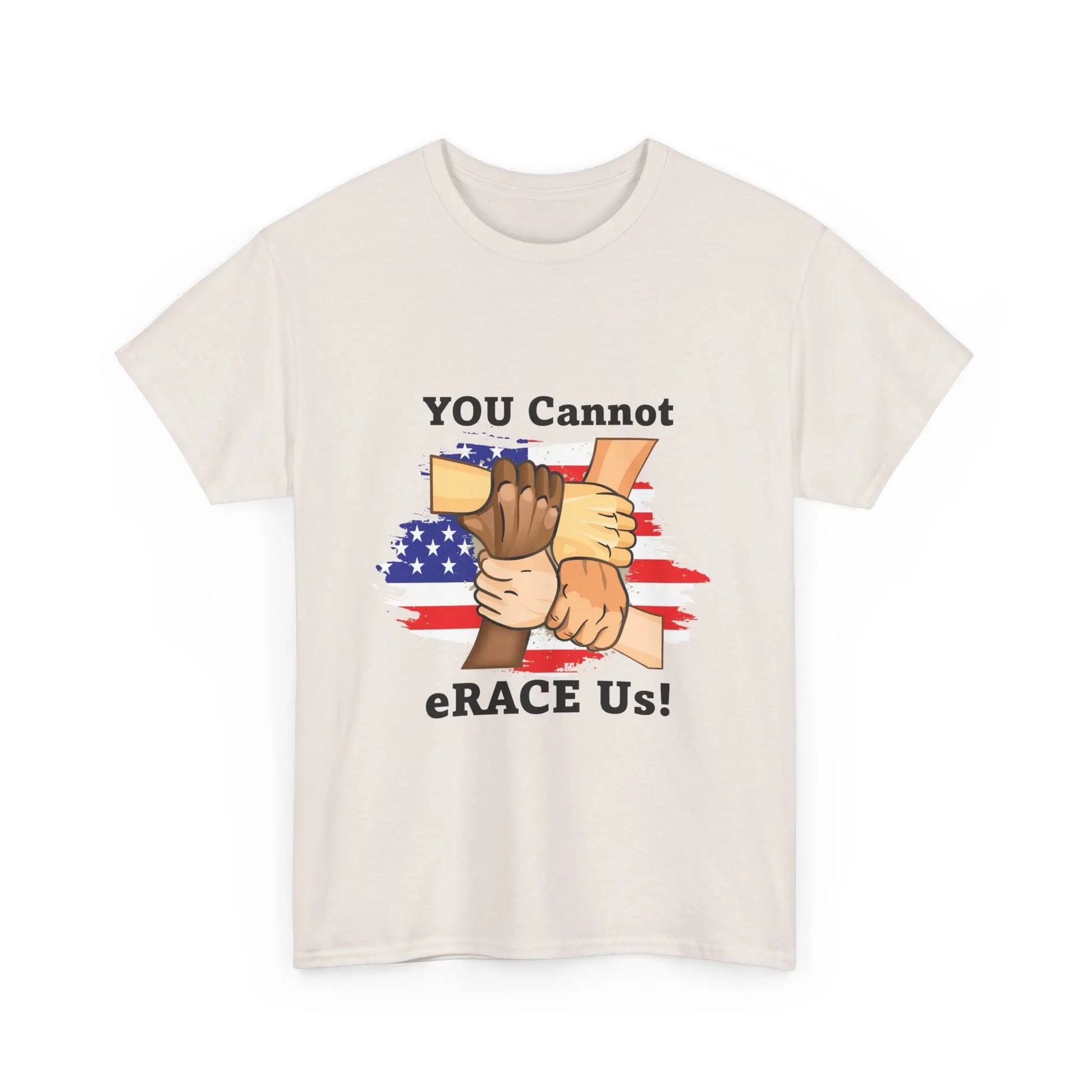 American Flag You Cannot eRACE Us Tee Printify  T-Shirt You Cannot eRACE Us